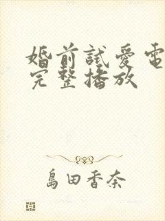 婚前试爱电视剧完整播放