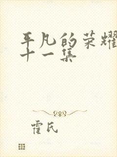 平凡的荣耀第三十一集