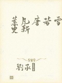 叶凡唐若雪刚刚更新封面