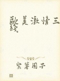 欧美激情三区在线