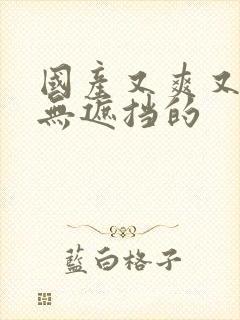 国产又爽又黄又无遮挡的