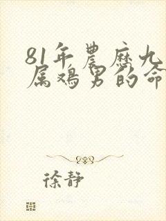 81年农历九月属鸡男的命运