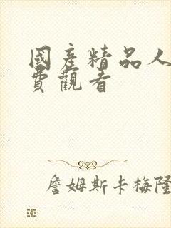 国产精品人妻免费观看