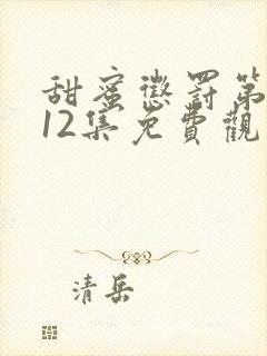 甜蜜惩罚第一季12集免费观看完整版