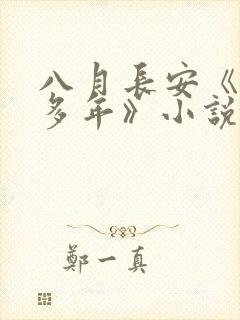 八月长安《这么多年》小说封面