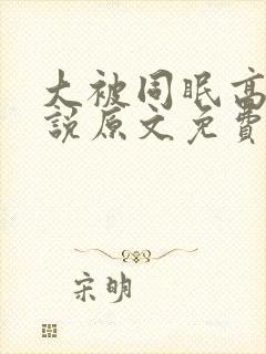 大被同眠高粱小说原文免费阅读