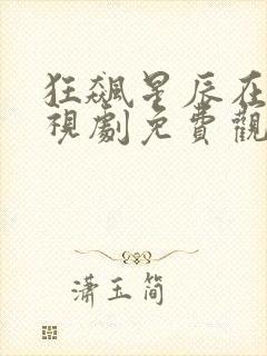 狂飙星辰在线电视剧免费观看高清封面