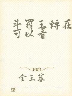 斗罗玉转在哪里可以看