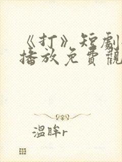 《打》短剧全集播放免费观看