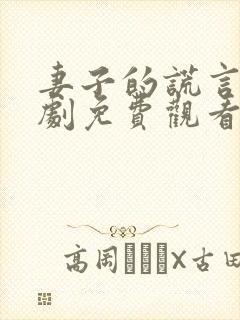 妻子的谎言电视剧免费观看全集