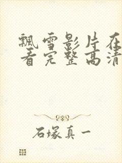 飘雪影片在线观看完整高清