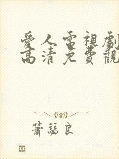 爱人电视剧在线高清免费观看全集封面