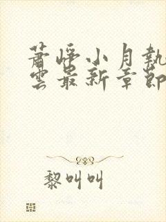 萧峥小月执掌风云最新章节封面