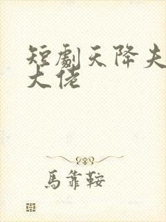 短剧天降夫人是大佬