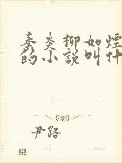 秦炎柳如烟萧凡的小说叫什么名字啊