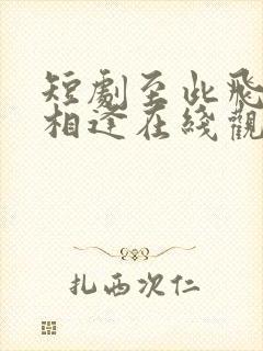 短剧至此飞鸟不相逢在线观看