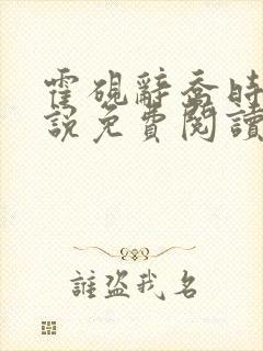 霍砚辞乔时念小说免费阅读封面