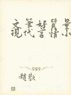 文笔好质量高的现代言情小说封面