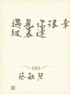 遇见你很幸运高级表达