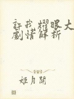 许我耀眼大结局剧情解析