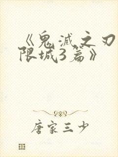 《鬼灭之刃:无限城3篇》