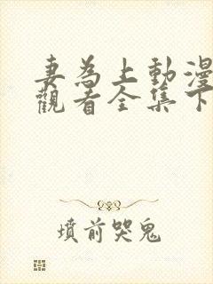 妻为上动漫免费观看全集下集