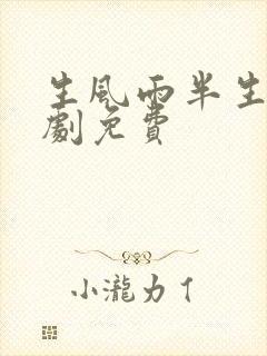 生风雨半生寒短剧免费封面