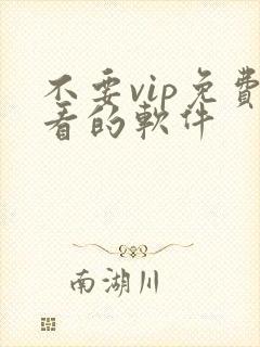 不要vip免费看的软件