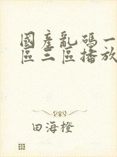 国产乱码一区二区三区播放