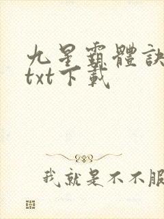 九星霸体诀龙尘txt下载
