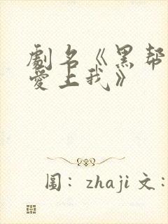 剧名《黑帮少爷爱上我》