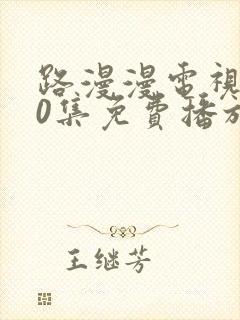 路漫漫电视剧40集免费播放