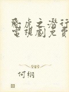 飞虎之潜行极战电视剧免费封面