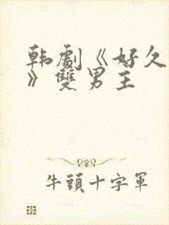 韩剧《好久不见》双男主封面