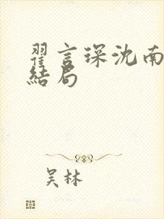 翟言琛沈南意大结局封面