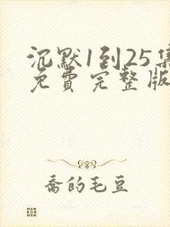 沉默1到25集免费完整版