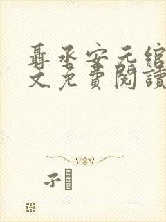 聂丞安元绾月全文免费阅读最新章节封面