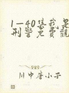 1—40集我是刑警免费观看电视剧