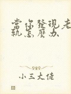 当你发现老公出轨怎么办封面