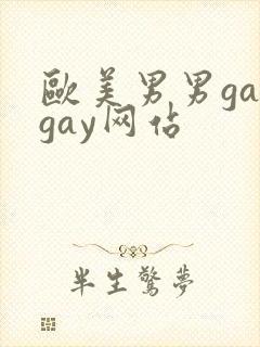 欧美男男gaygay网站