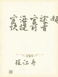 宦海官途超前超快提前看