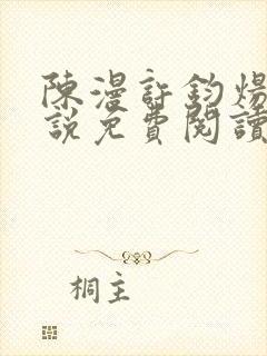 陈漫许钧炀的小说免费阅读