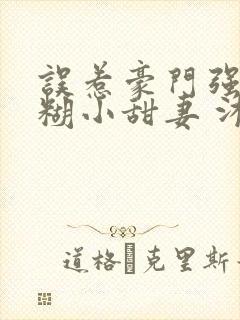 误惹豪门强娶迷糊小甜妻 沐笙箫