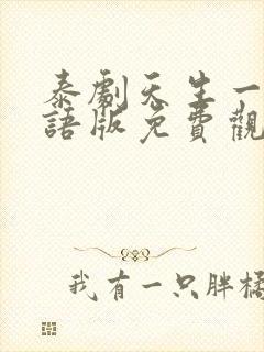 泰剧天生一对国语版免费观看全集