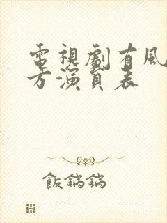 电视剧有风的地方演员表封面