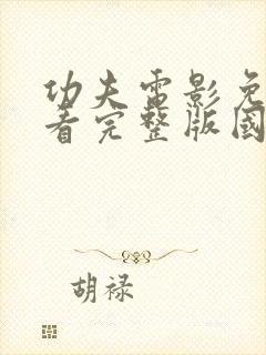 功夫电影免费观看完整版国语高清封面