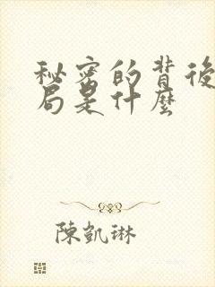 秘密的背后大结局是什么