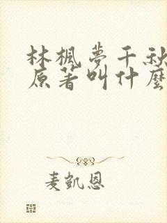 林枫梦千秋小说原著叫什么