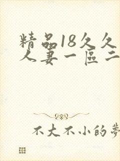 精品18久久久人妻一区二区
