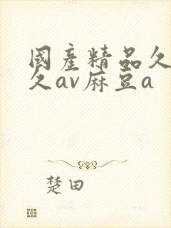 国产精品久久久久av麻豆a